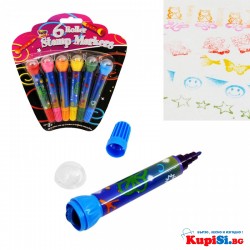 Комплект маркери с печати /6 цвята/