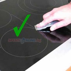 Метален уред за почистване на керамичен плот