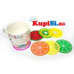 Комплект силиконови подложки за чаши плодчета