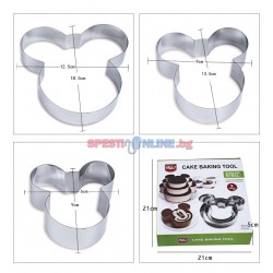 Комплект рингове за торта Мики Маус – 3 броя