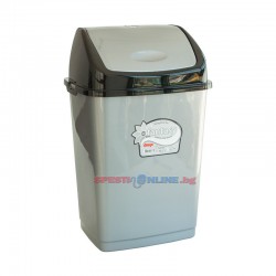 Пластмасов кош за отпадъци с капак 18л,