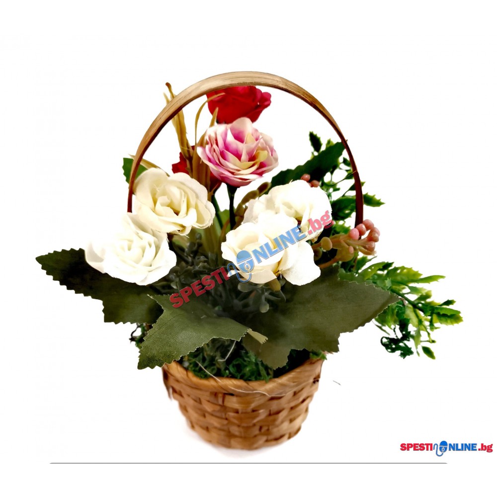 Кошница с цветя за декорация