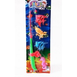 Въдица с 4 броя рибки на картон