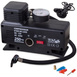 Автомобилен компресор 12 V и 230 V с манометър, 250 PSI