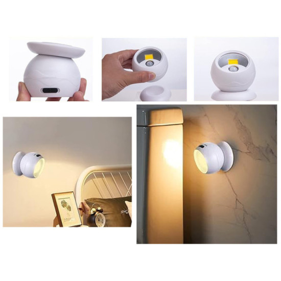 Безжична COB LED лампа със сензор за движение и магнит