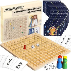 Дървена таблица за умножение – игра Kruzzel 24639, 12 × 12
