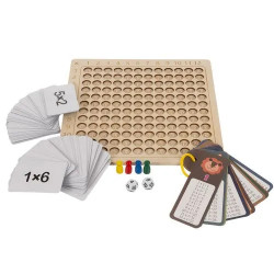 Дървена таблица за умножение – игра Kruzzel 24639, 12 × 12