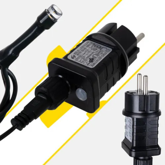 Коледни LED лампички 500 диода, 35 м, топло бели