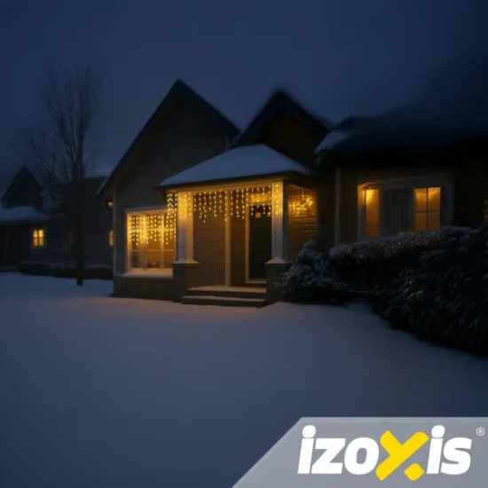 Коледни LED висулки 100 диода, 4 м, топло бели