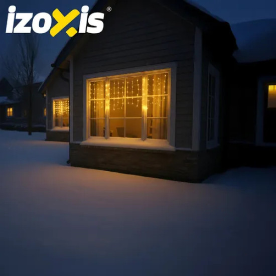 Коледни LED висулки 100 диода, 4 м, топло бели
