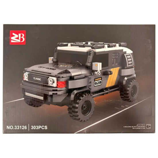 Конструктор Toyota FJ Cruiser – офроуд джип с багажник, 303 части