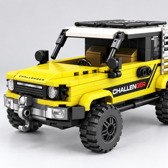 Конструктор Suzuki Jimny – жълт джип с багажник и стълба, 295 части