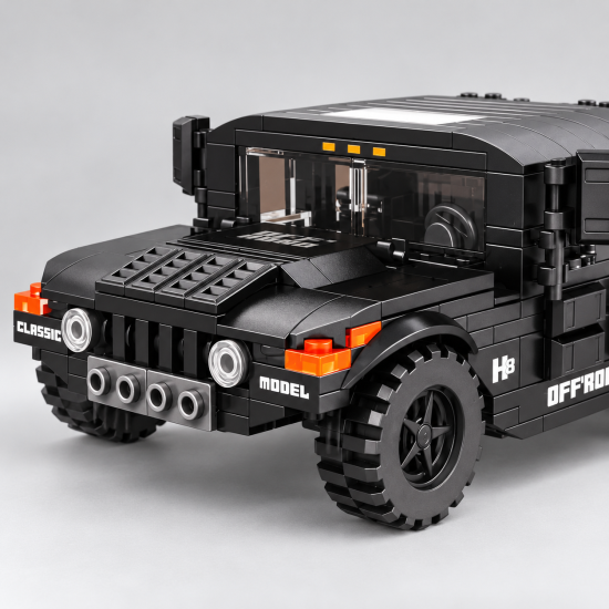 Конструктор Hummer H1 – черен офроуд джип, 298 части