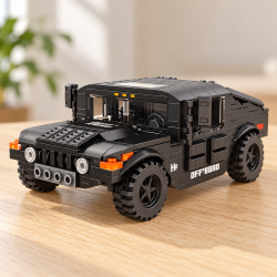 Конструктор Hummer H1 – черен офроуд джип, 298 части