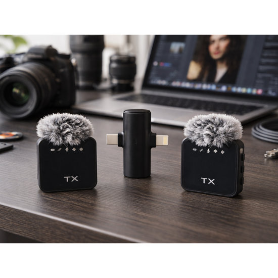Безжични микрофони за телефон – 2 бр., USB-C и Lightning
