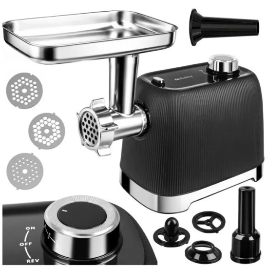 Електрическа месомелачка 2400 W с 3 решетки и обратен ход