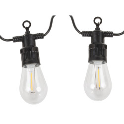 Градински LED гирлянд 10 м с 10 светлини, топло бял