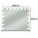 Холивудско огледало с LED осветление 80 × 62 см и огледалце 10x