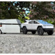 Играчка Tesla Cybertruck с каравана и ATV – светлини и звук, 52 см