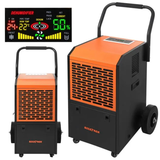 Индустриален влагоуловител 50 л/24 ч, 650 W, резервоар 7 л