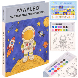 Книжка за оцветяване с водни бои и четка – Астронавт, Maaelo