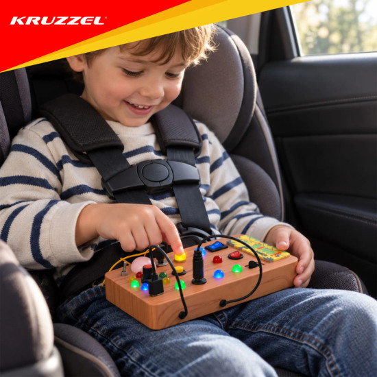Сензорна дъска busy board с LED светлини Kruzzel