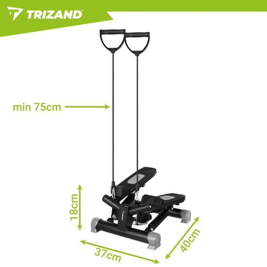 Степер с въжета и LCD дисплей Trizand – въртеливо движение, до 120 кг