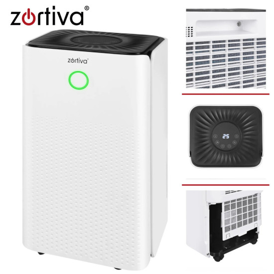 Влагоуловител 12 л/24 ч с Wi-Fi, хигростат и йонизатор Zortiva