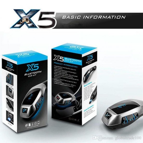 Bluetooth трансмитер за автомобил с LCD дисплей X5 HF8