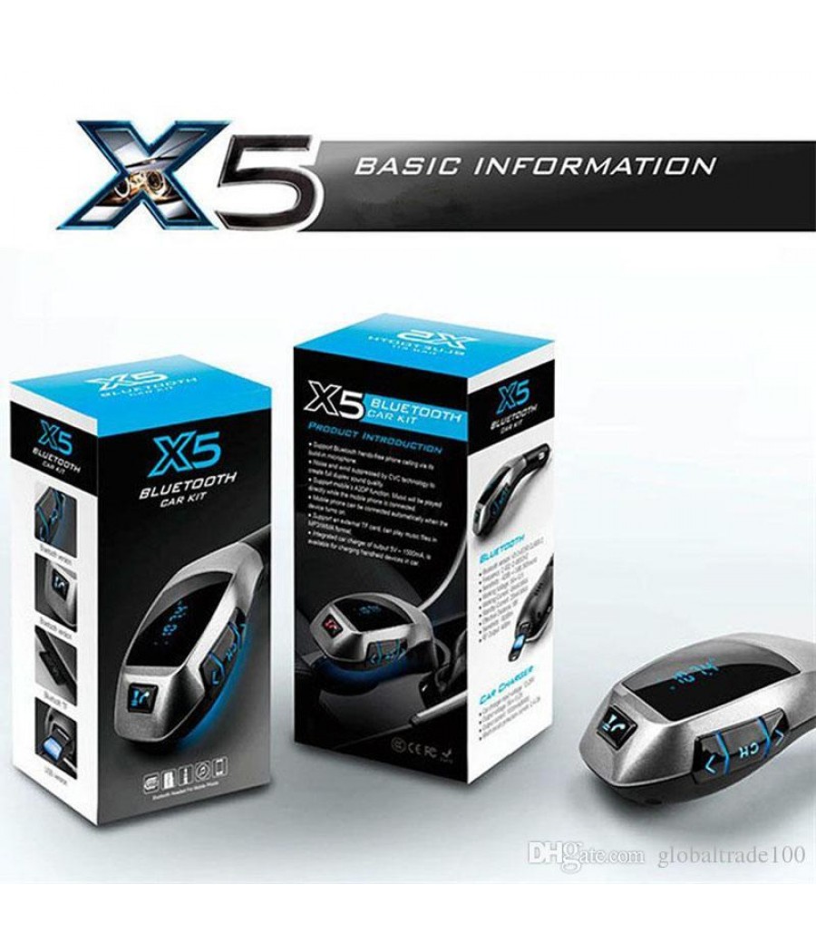 Bluetooth трансмитер за автомобил с LCD дисплей X5 HF8