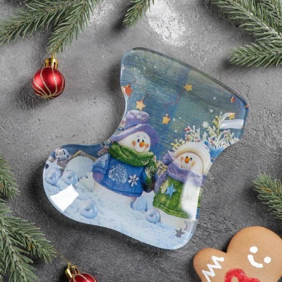 Коледно плато, Ботушче Xmas, Стъклено