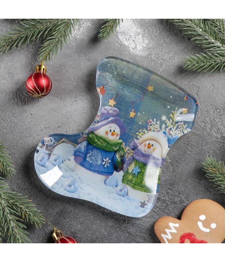 Коледно плато, Ботушче Xmas, Стъклено
